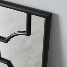 Tessellated Black Square Mirror 