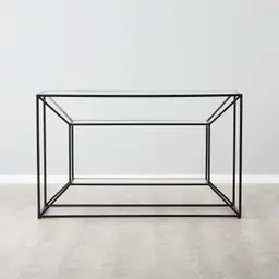 Laila Glass Sideboard - Black Iron Frame