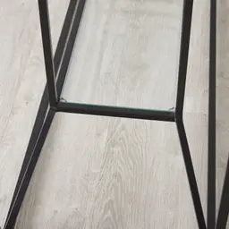 Laila Glass Sideboard - Black Iron Frame