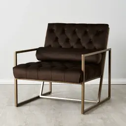 Elliot Chocolate Velvet Occasional Chair 
