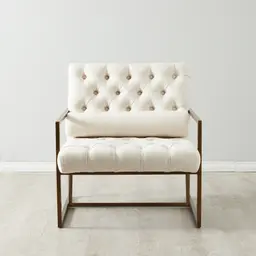 Elliot French Cream Linen Occasional Chair