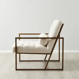 Elliot French Cream Linen Occasional Chair