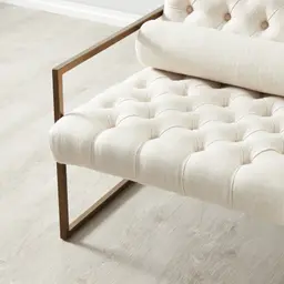 Elliot French Cream Linen Occasional Chair