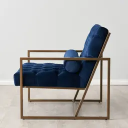 Elliot Navy Blue Velvet Occasional Chair 