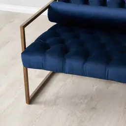 Elliot Navy Blue Velvet Occasional Chair 