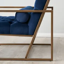 Elliot Navy Blue Velvet Occasional Chair 