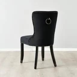 Viktor Black Velvet Dining Chair 
