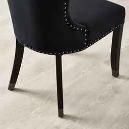 Viktor Black Velvet Dining Chair 