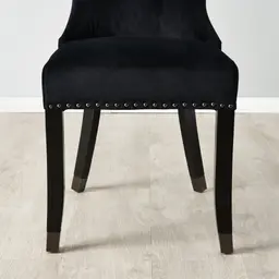 Viktor Black Velvet Dining Chair 