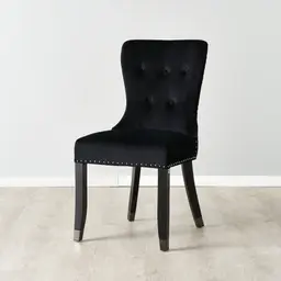 Viktor Black Velvet Dining Chair 