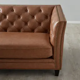Russell Vintage Tan Leather 3-Seater Sofa