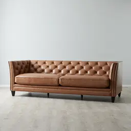 Russell Vintage Tan Leather 3-Seater Sofa