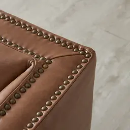 Russell Vintage Tan Leather 3-Seater Sofa