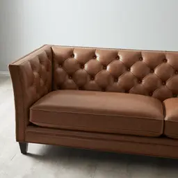 Russell Vintage Tan Leather 3-Seater Sofa