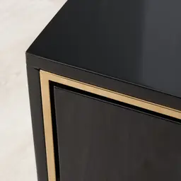 Jacus Black Bedside Table