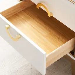 Jacus White Bedside Table