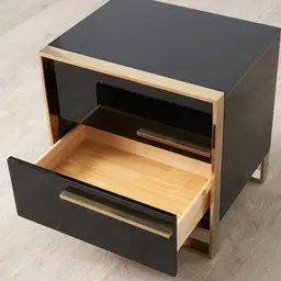 Broden Black Bedside Table