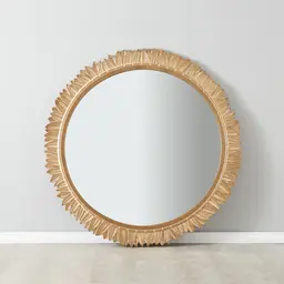 Summer Antique Gold Round Mirror