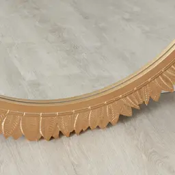 Summer Antique Gold Round Mirror