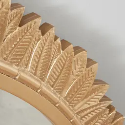 Summer Antique Gold Round Mirror