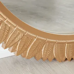 Summer Antique Gold Round Mirror