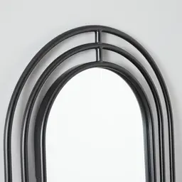 Hippodrome Black Oval Mirror 