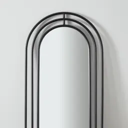 Hippodrome Black Oval Mirror 