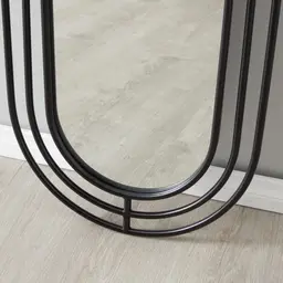 Hippodrome Black Oval Mirror 