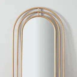 Hippodrome Antique Gold Oval Mirror 