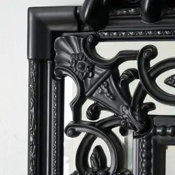 Perry Matte Black Rectangle Mirror 