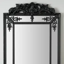 Perry Matte Black Rectangle Mirror 