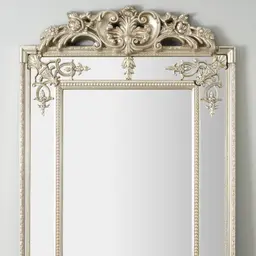 Perry Antique Silver Rectangle Mirror 