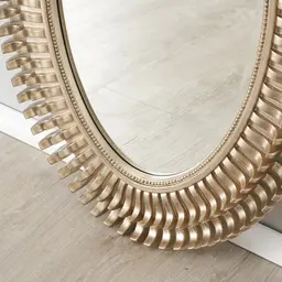 Malia Antique Gold Oval Mirror
