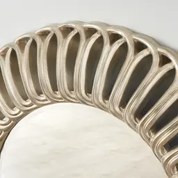 Kali Antique Gold Round Mirror