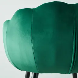 Amber Emerald Velvet Counter Stool - 64cm