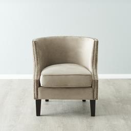Vogue Beige Velvet Chair 
