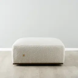 Callie Cream Boucle Ottoman