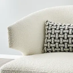 Arlo Charcoal and Vanilla Boucle Occasional Chair