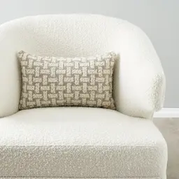 Arlo Light Grey and Vanilla Boucle Occasional Chair