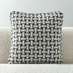 Arlo Charcoal and Cream Boucle Cushion