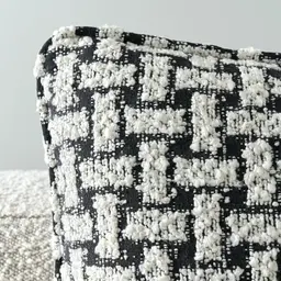 Arlo Charcoal and Cream Boucle Cushion