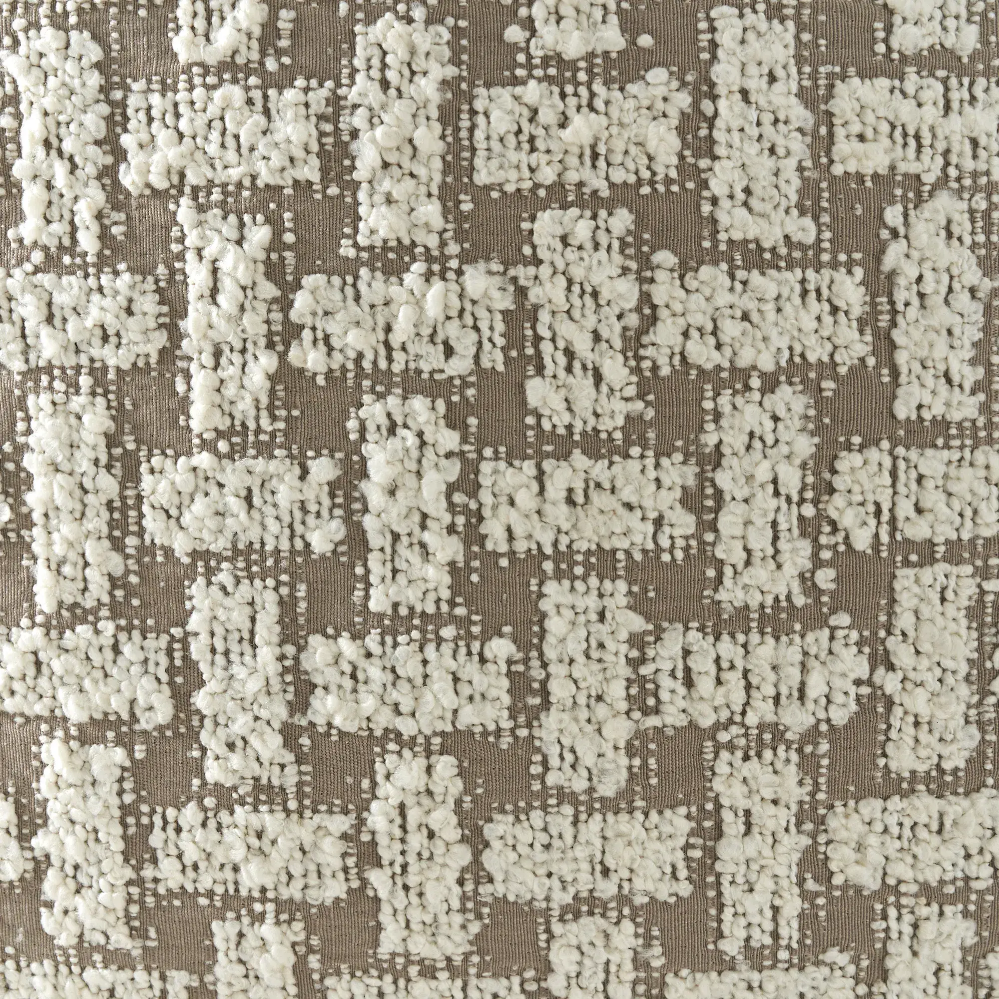 Arlo Light Grey and Cream Boucle Cushion