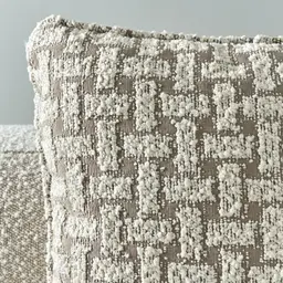 Arlo Light Grey and Cream Boucle Cushion