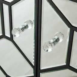 Madeleine Mirror Dining Cabinet - Black Frame