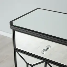 Madeleine Mirror Dining Cabinet - Black Frame