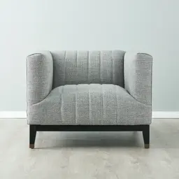 Astoria III Mid Grey Woven Fabric Chair 