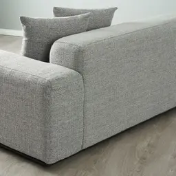 Erica Mid Grey Woven Fabric 4-Seater Sofa