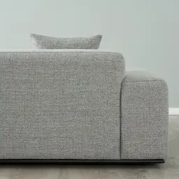 Erica Mid Grey Woven Fabric 3-Seater Sofa 