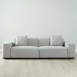 Erica Mid Grey Woven Fabric 3-Seater Sofa 