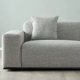 Erica Mid Grey Woven Fabric 3-Seater Sofa 